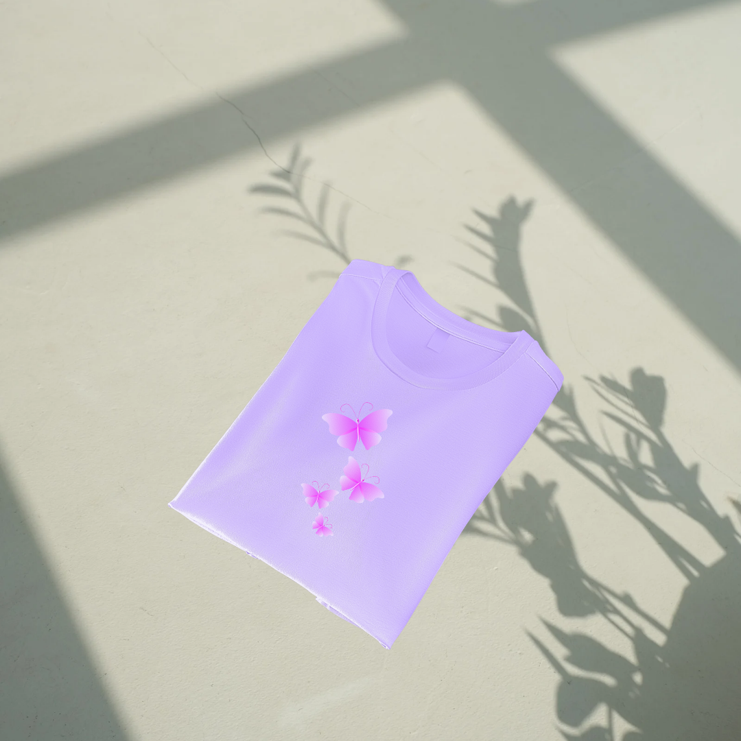 Butterflies | Premium Oversized Crop Top