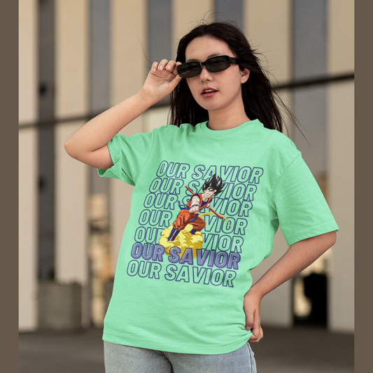 Our Saviours |  Dragon Ball Z | Dropped Sleeve Unisex Tee | Broke Memers