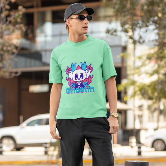 Ghostin | Dropped Sleeve Unisex T-Shirt
