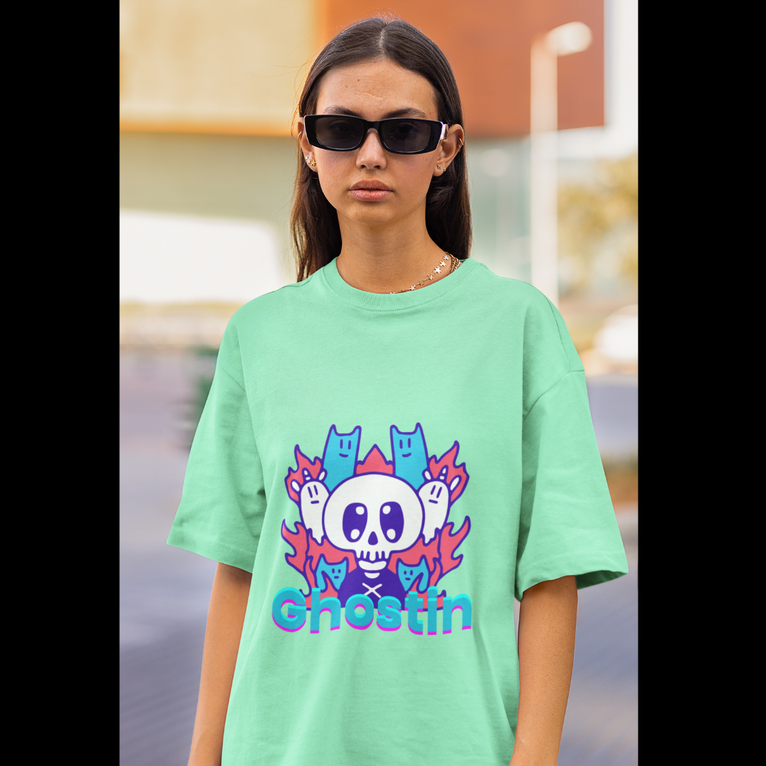 Ghostin | Dropped Sleeve Unisex T-Shirt