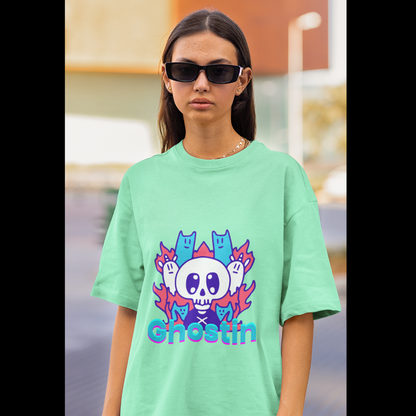 Ghostin | Dropped Sleeve Unisex T-Shirt