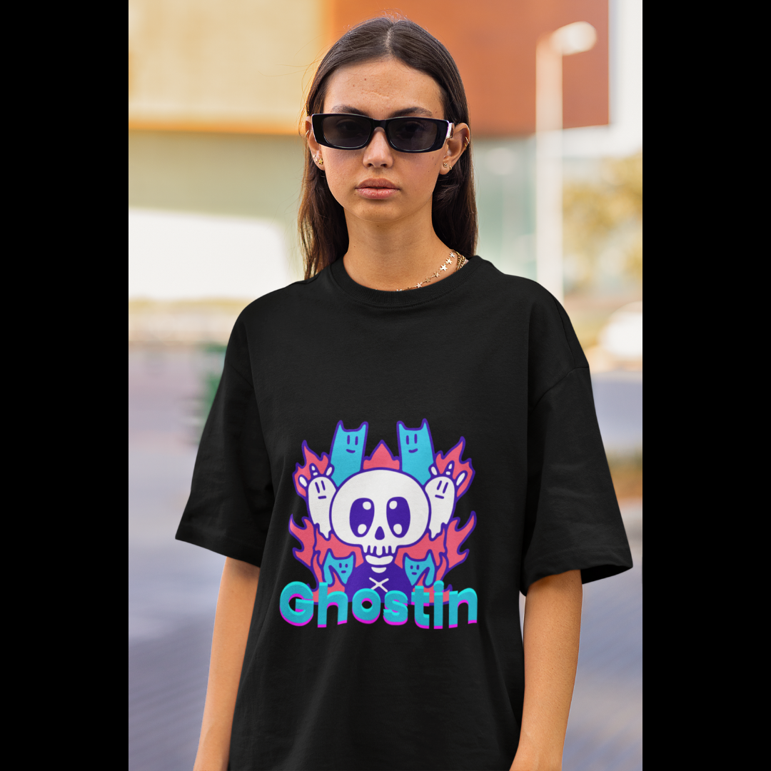 Ghostin | Premium Oversized Half Sleeve Unisex T-Shirt