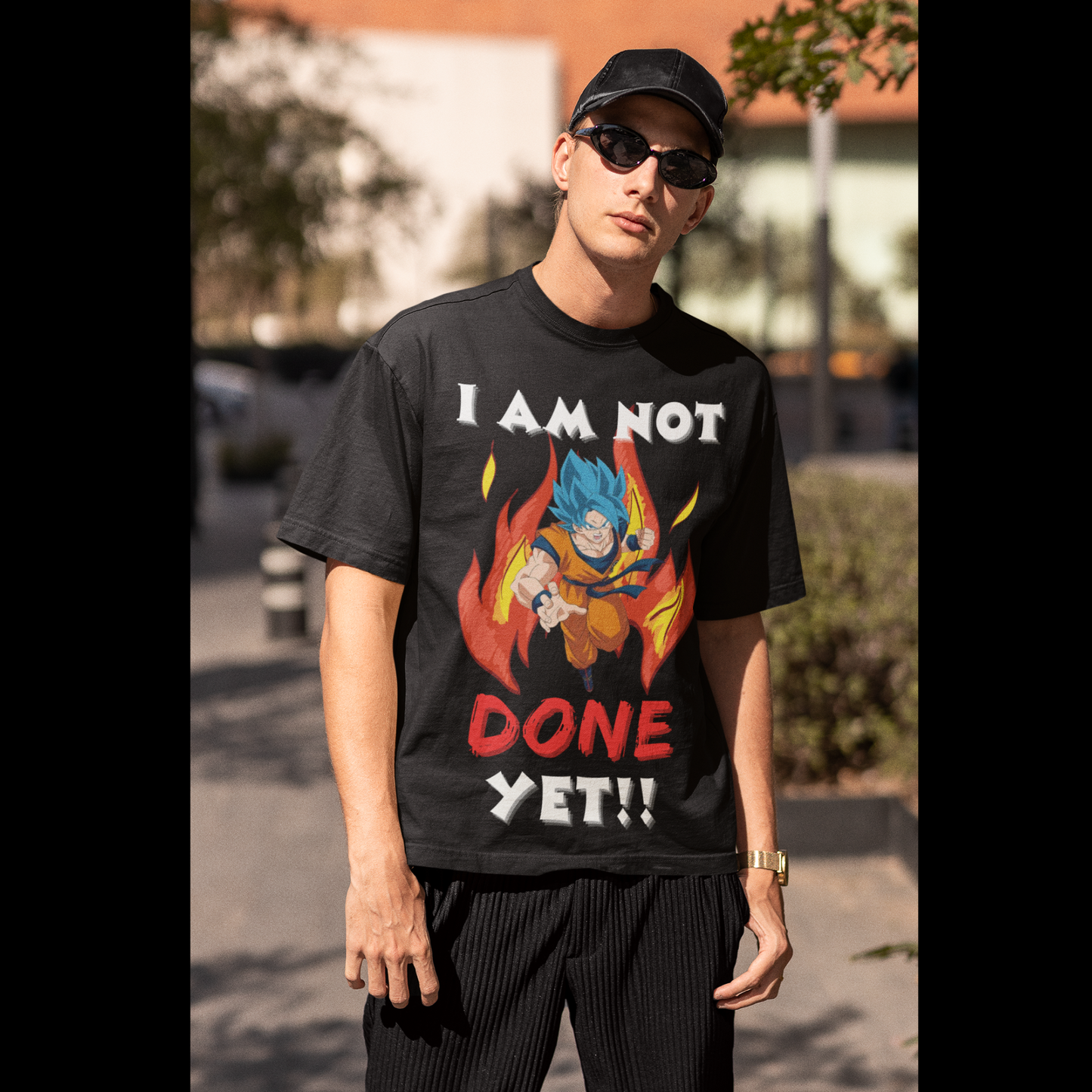 I am not done yet | Dragon Ball Z | Anime | Dropped Sleeve Unisex Tee