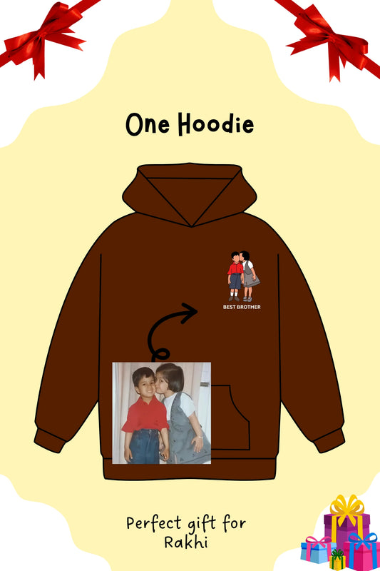 Rakhi Mini Gift Hoodie Hamper | Convert Photo to Illustration | Celebrate Brother-Sister Love
