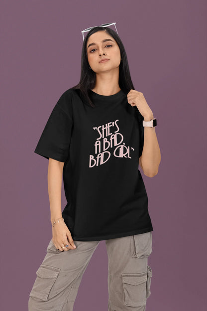 Bad Bad Girl | T.S | Dropped Sleeve Unisex T-Shirt
