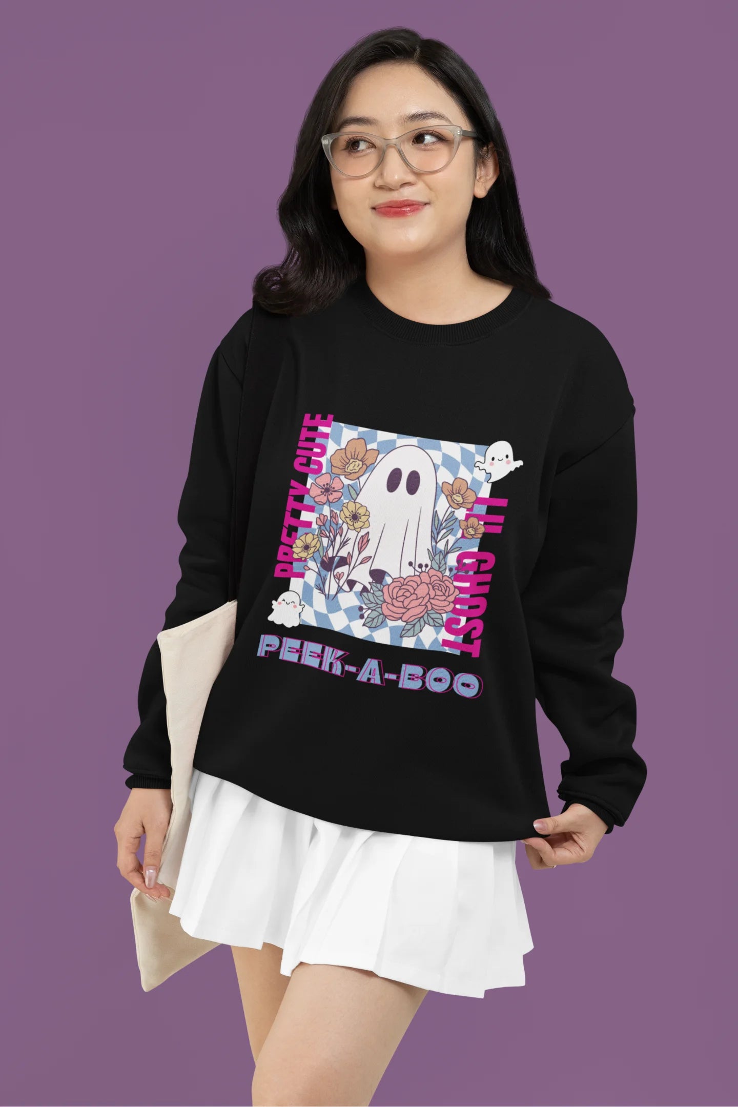Pretty Cute Little Ghost | Aesthetic | Unisex Sweatshirt