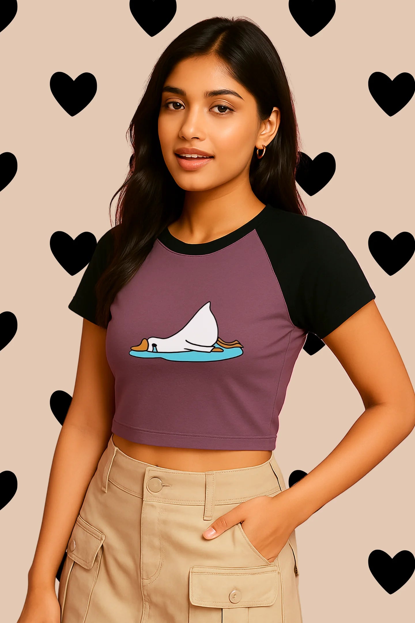 Cry Baby | Shaw tees | Slim Fit Crop Top