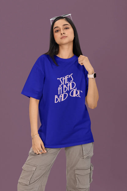 Bad Bad Girl | T.S | Dropped Sleeve Unisex T-Shirt