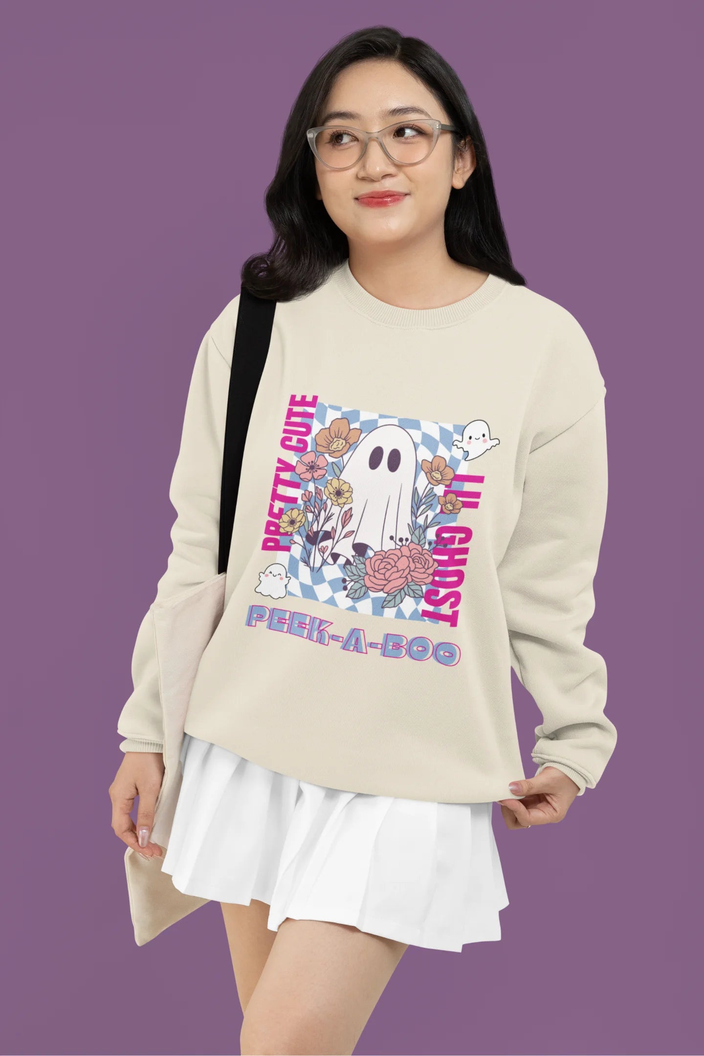 Pretty Cute Little Ghost | Aesthetic | Unisex Sweatshirt