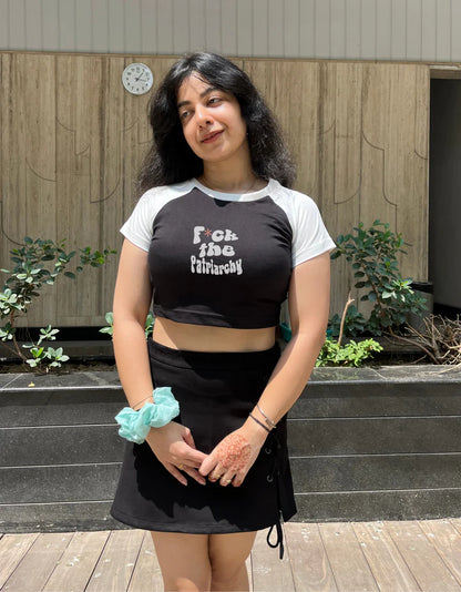 F*ck the patriarchy | Shaw tees | Slim Fit Crop Top