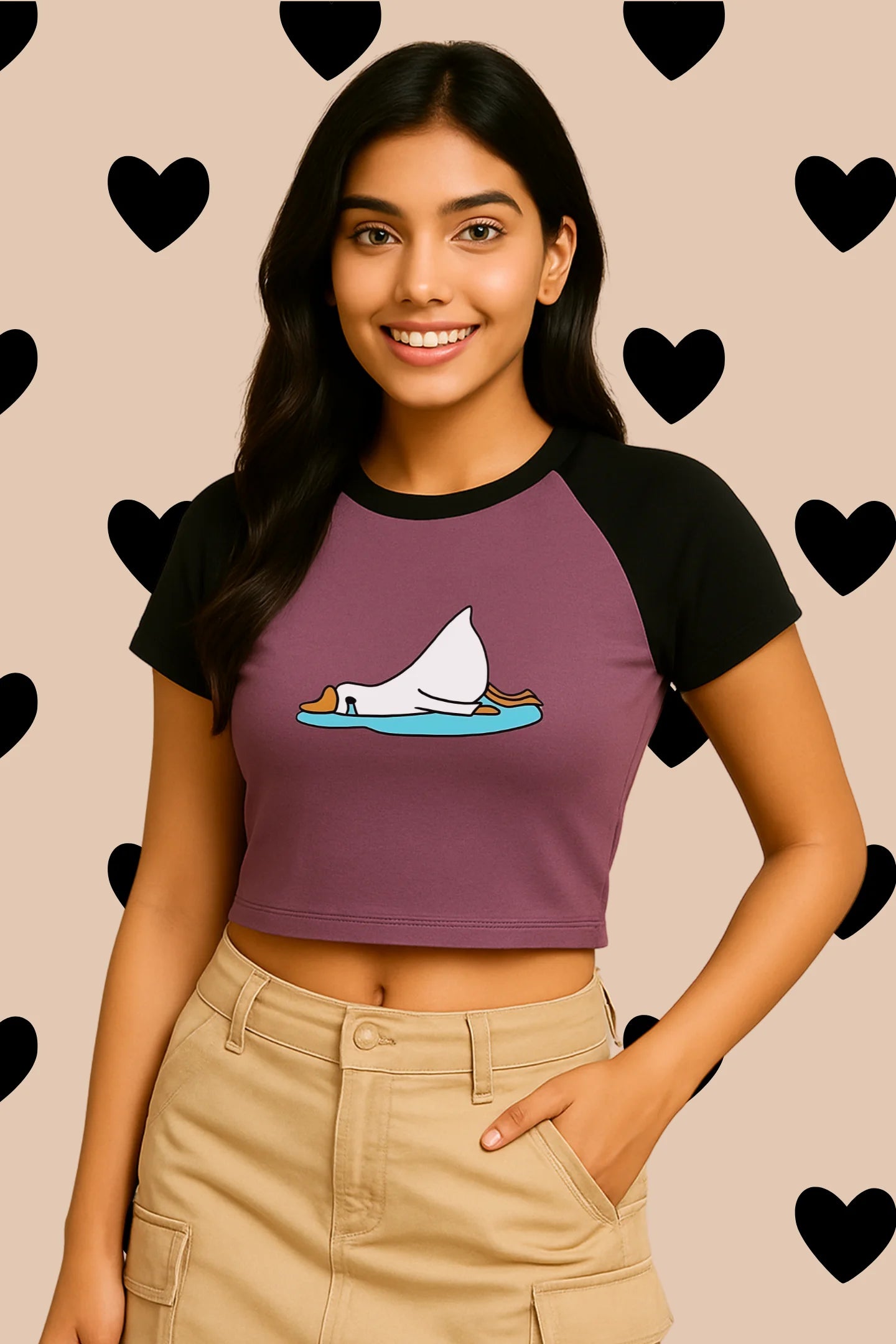 Cry Baby | Shaw tees | Slim Fit Crop Top