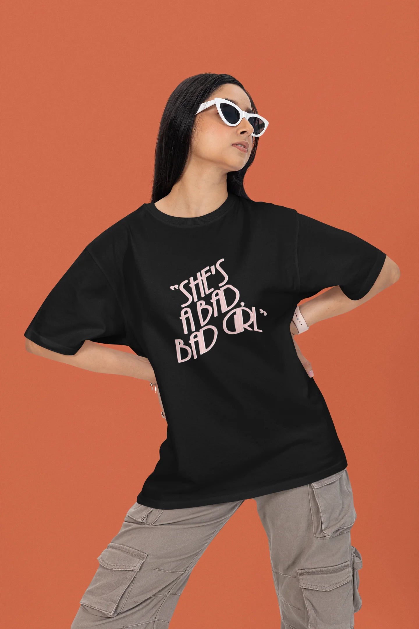 Bad Bad Girl | T.S | Dropped Sleeve Unisex T-Shirt
