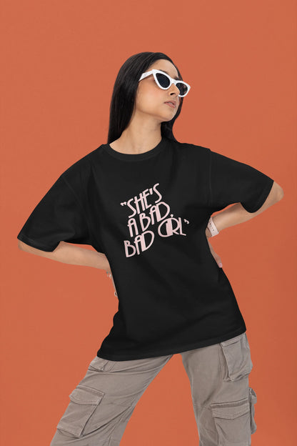 Bad Bad Girl | T.S | Dropped Sleeve Unisex T-Shirt