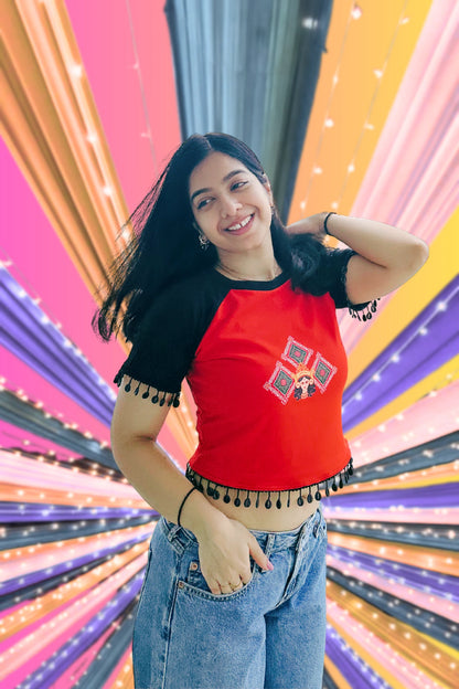 Jalsa | Festive Shaw-Tee | Indo-Western Crop Top