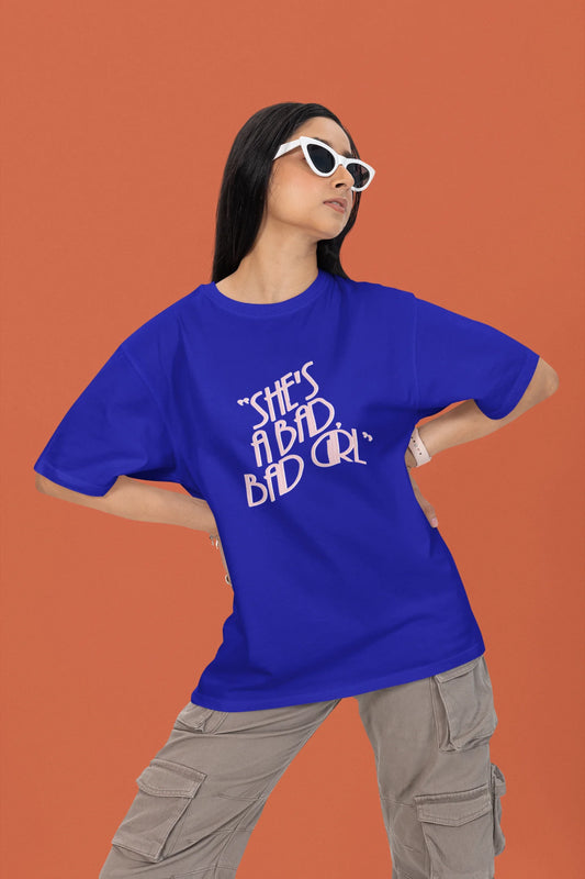 Bad Bad Girl | T.S | Dropped Sleeve Unisex T-Shirt