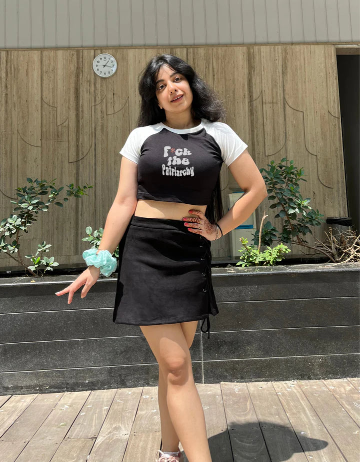 F*ck the patriarchy | Shaw tees | Slim Fit Crop Top