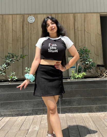 F*ck the patriarchy | Shaw tees | Slim Fit Crop Top
