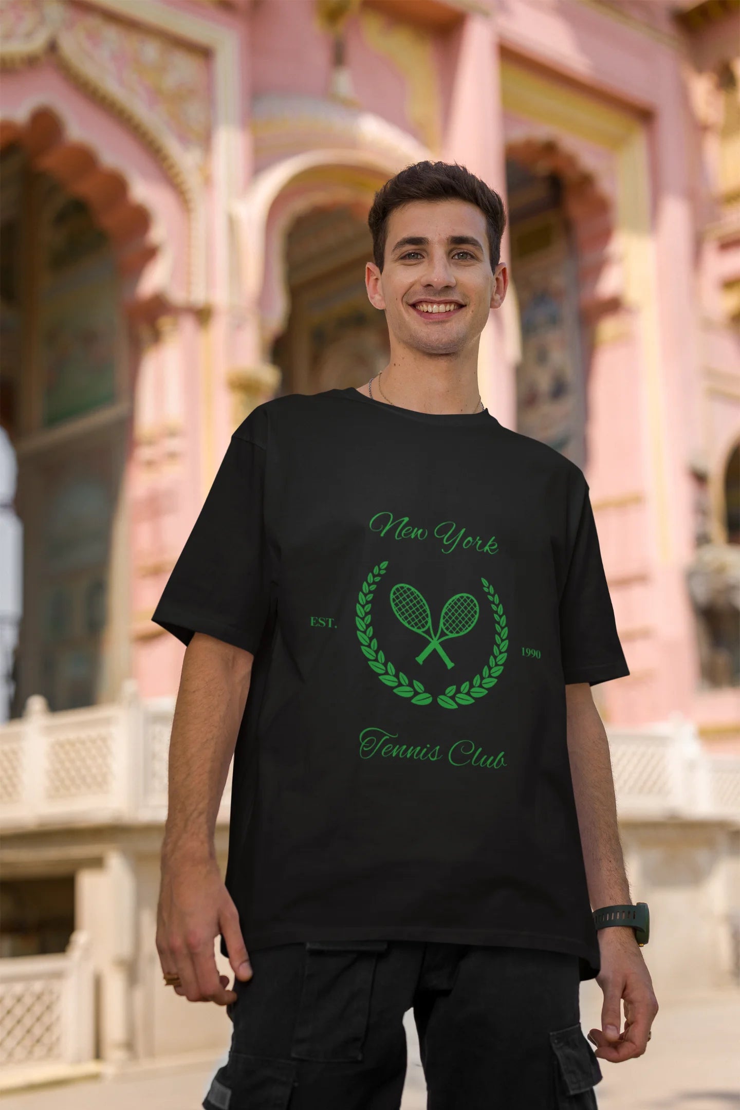 New York Tennis Club | Retro Theme | Dropped Sleeve Unisex Tee