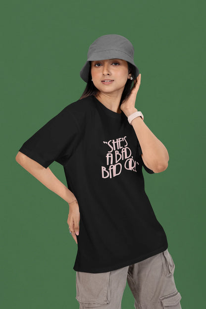 Bad Bad Girl | T.S | Dropped Sleeve Unisex T-Shirt