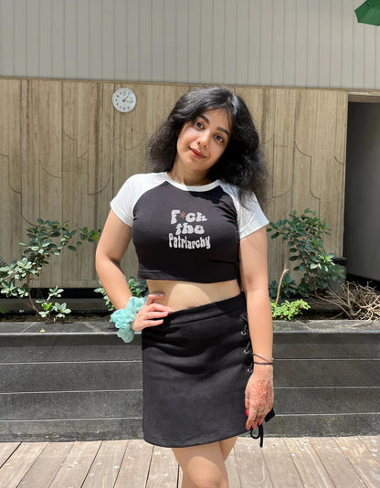 F*ck the patriarchy | Shaw tees | Slim Fit Crop Top
