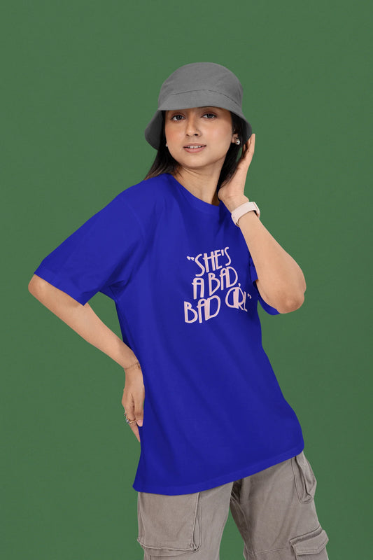 Bad Bad Girl | T.S | Dropped Sleeve Unisex T-Shirt