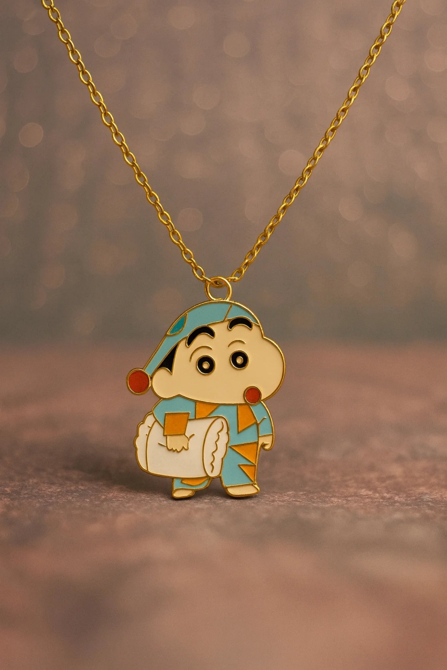 Sleepy Shinchan  | Shinchan | Anti-Tarnish Golden Chain