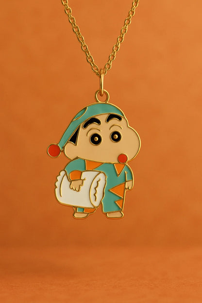 Sleepy Shinchan  | Shinchan | Anti-Tarnish Golden Chain