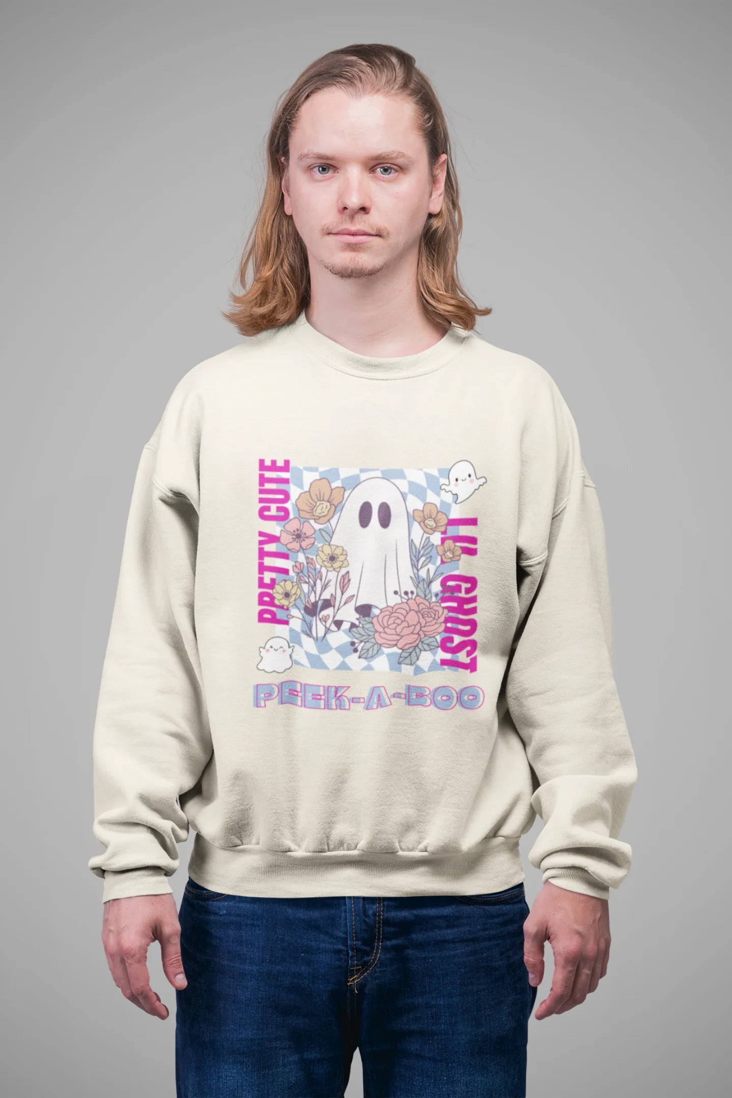 Pretty Cute Little Ghost | Aesthetic | Unisex Sweatshirt