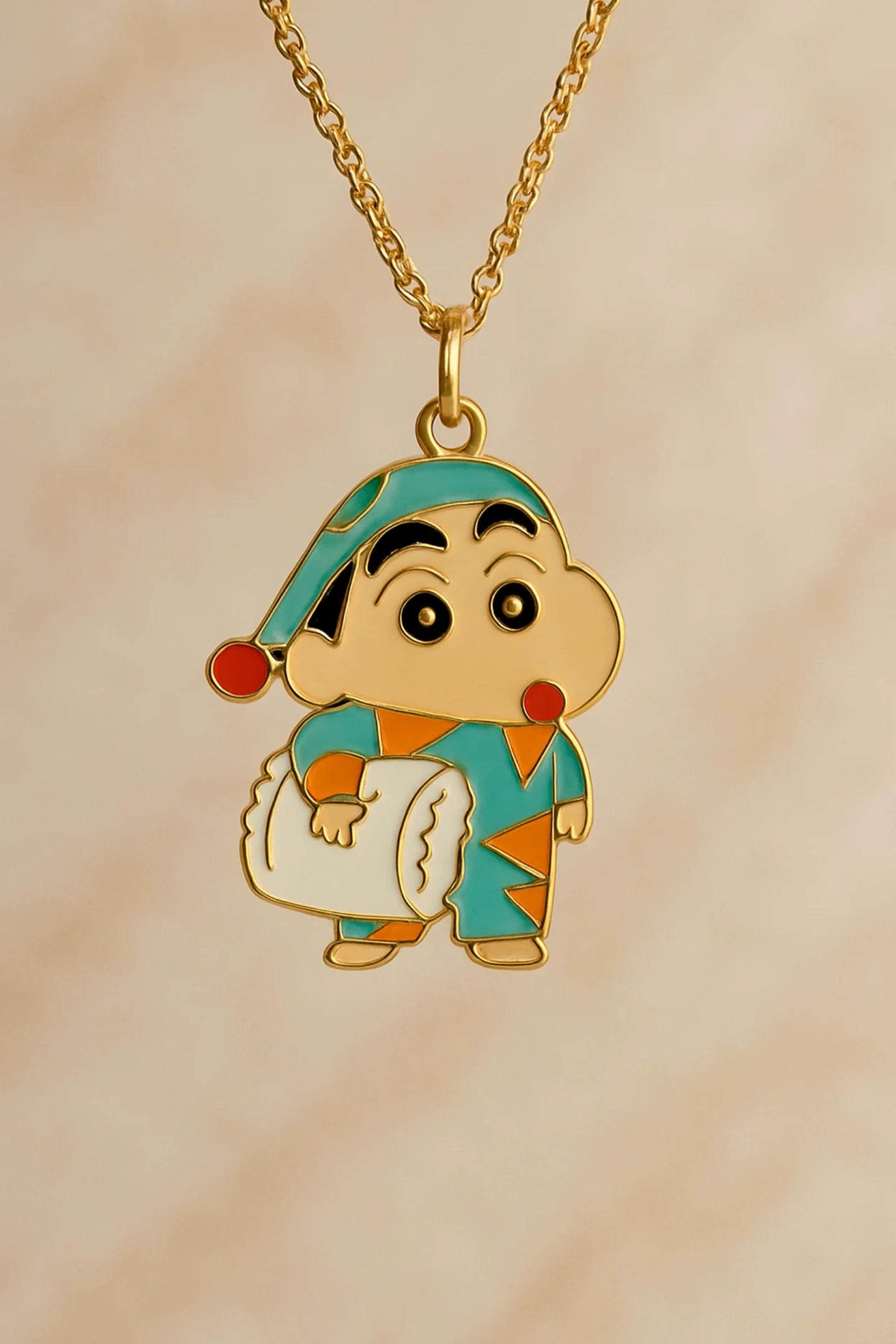 Sleepy Shinchan  | Shinchan | Anti-Tarnish Golden Chain