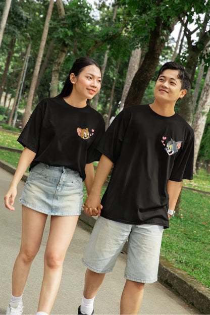 Tom and Jerry | Couple | Dropped  Sleeve Unisex T-Shirt