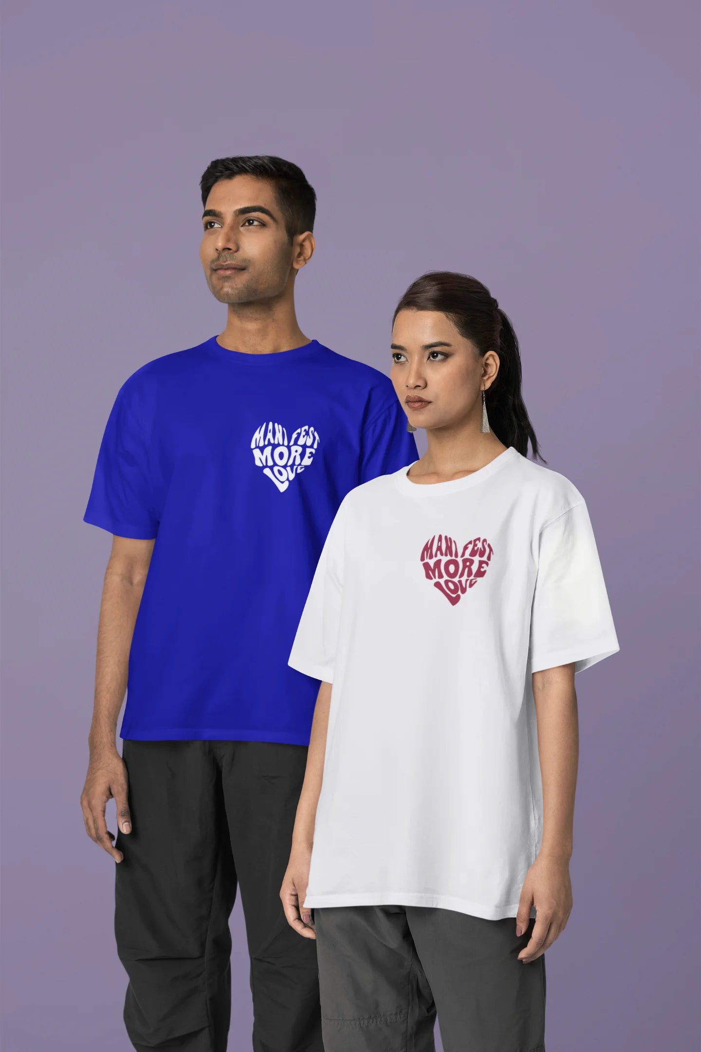 Manifest More Love | Couple Tee | Premium Oversized Unisex T-Shirt