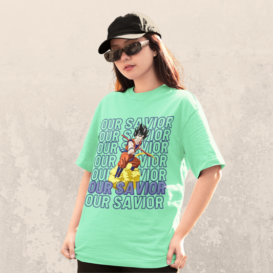 Our Saviours |  Dragon Ball Z | Dropped Sleeve Unisex Tee | Broke Memers