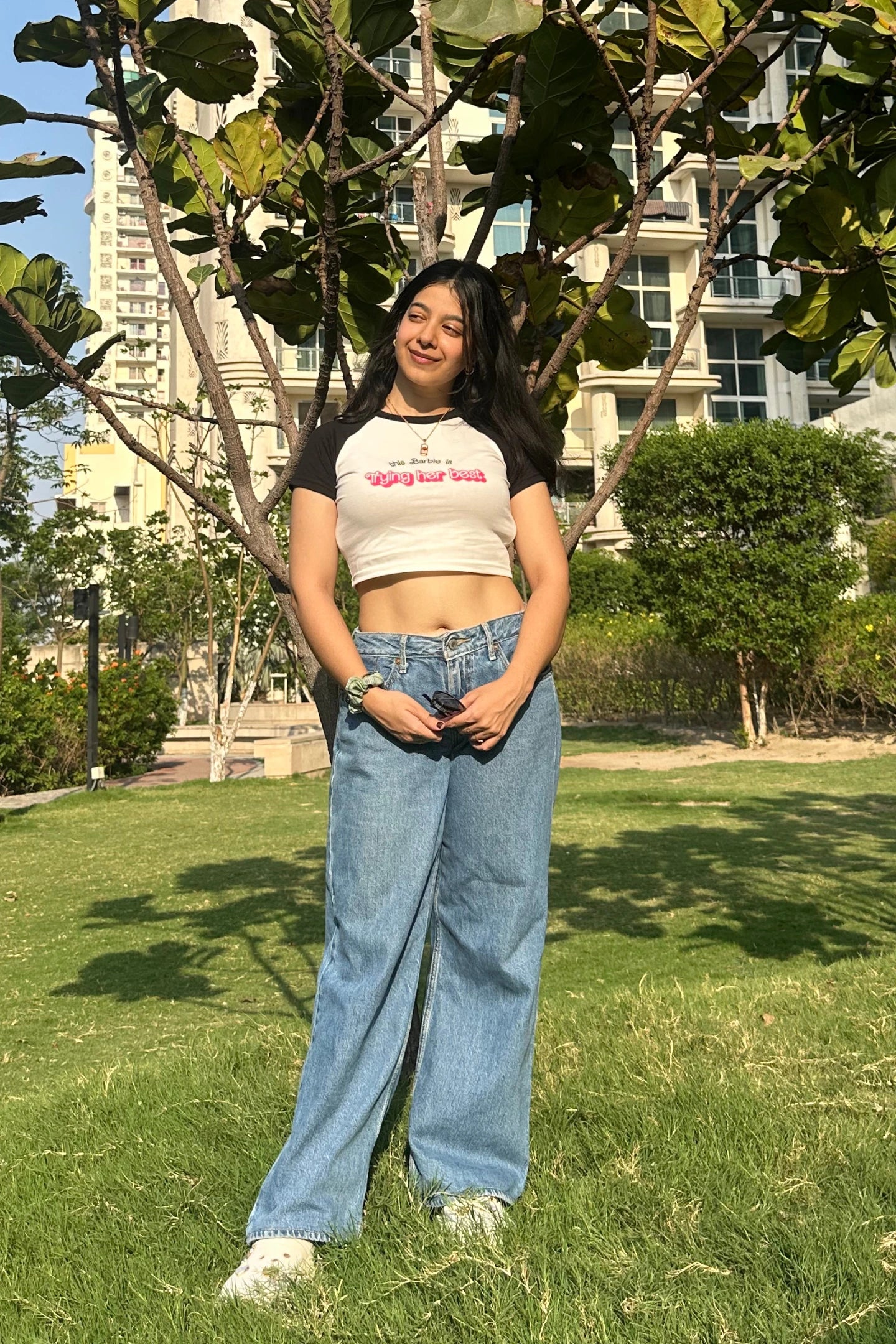 Trying Her Best | Shaw tees | Slim Fit Crop Top