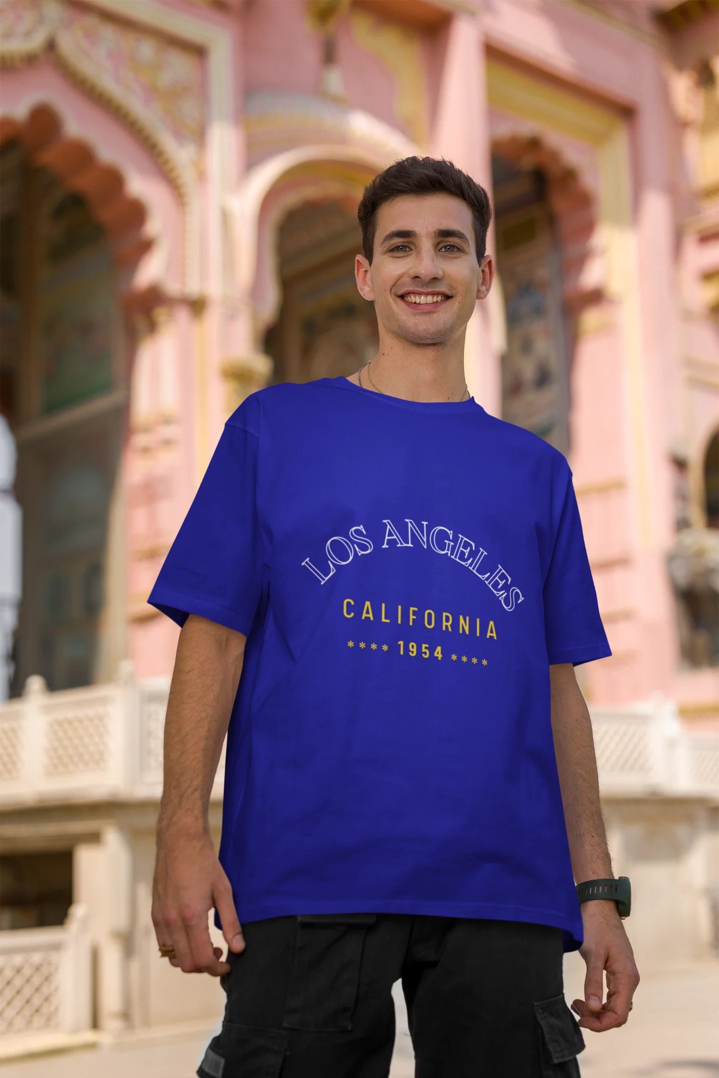 Los Angeles California  | Retro Theme | Dropped Sleeve Unisex Tee