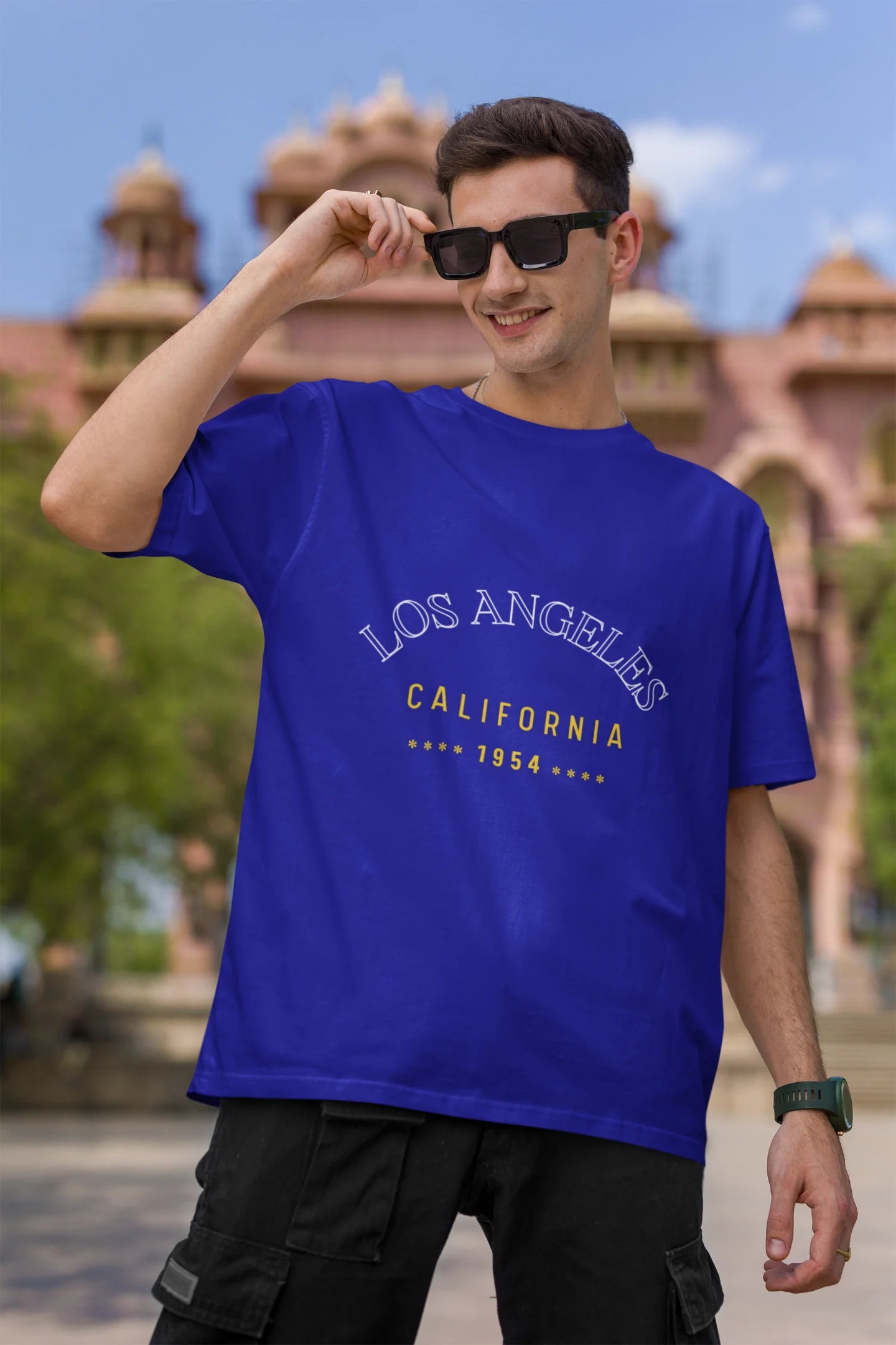 Los Angeles California  | Retro Theme | Premium Oversized Half Sleeve Unisex T-Shirt