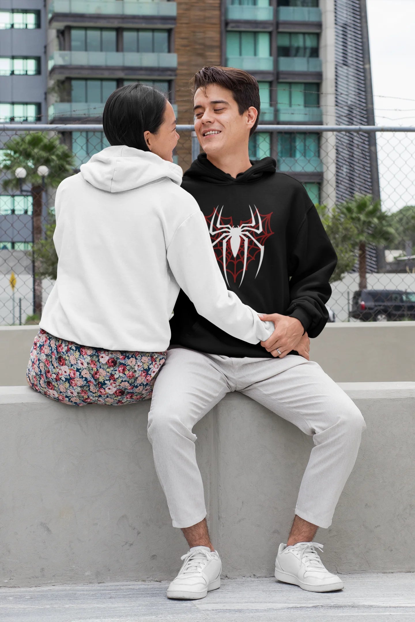 MJ And Spiderman | Lovey Dovey | Premium Unisex Winter Hoodies