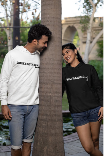 Chota Beta And Badi Beti | Lovey Dovey | Premium Unisex Winter Hoodies