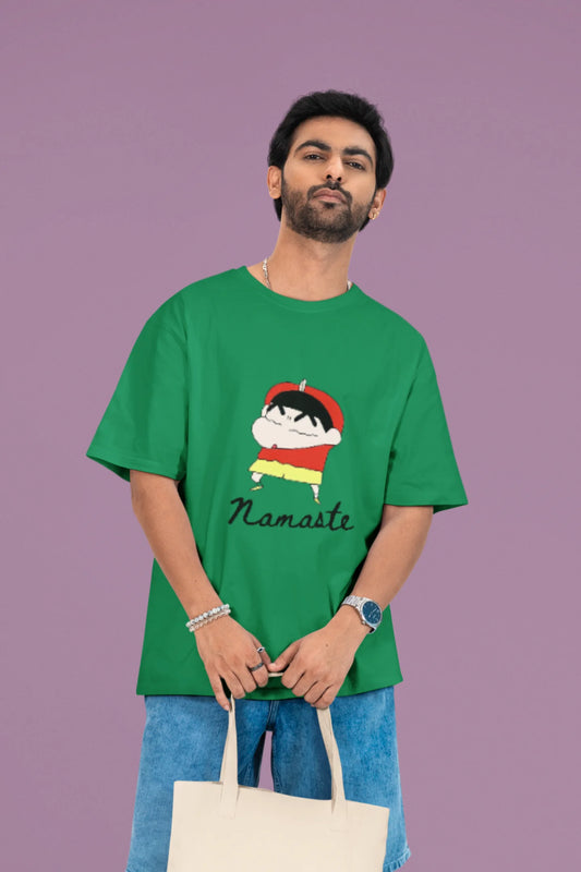 Namaste | Shinchan | Dropped Sleeve Unisex Tee