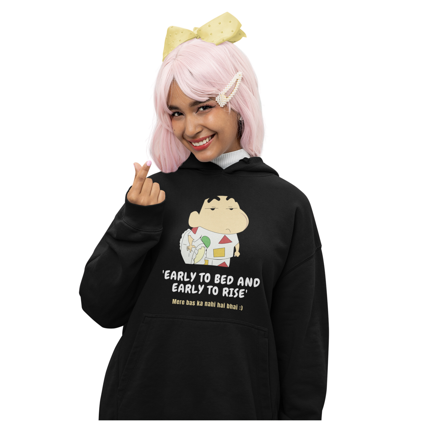 Early to bed early to rise shinchan | Premium Unisex Winter Hoodie