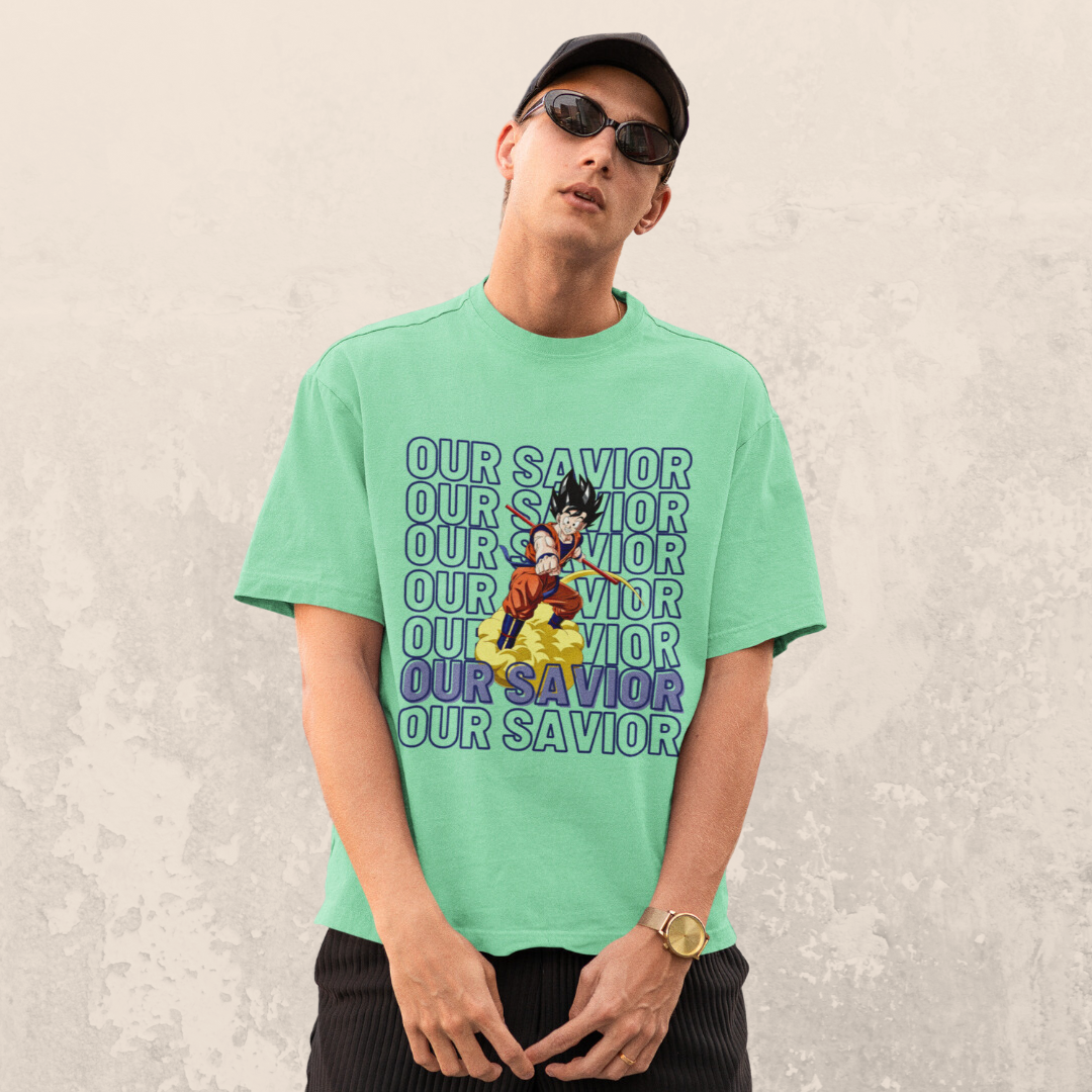 Our Saviours |  Dragon Ball Z | Dropped Sleeve Unisex Tee | Broke Memers