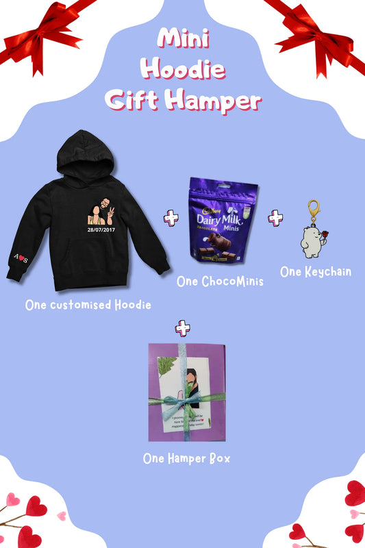 Hoodie Mini Gift Hamper | Convert Photo to Illustration/Ghibli-art | Gift for your loved ones