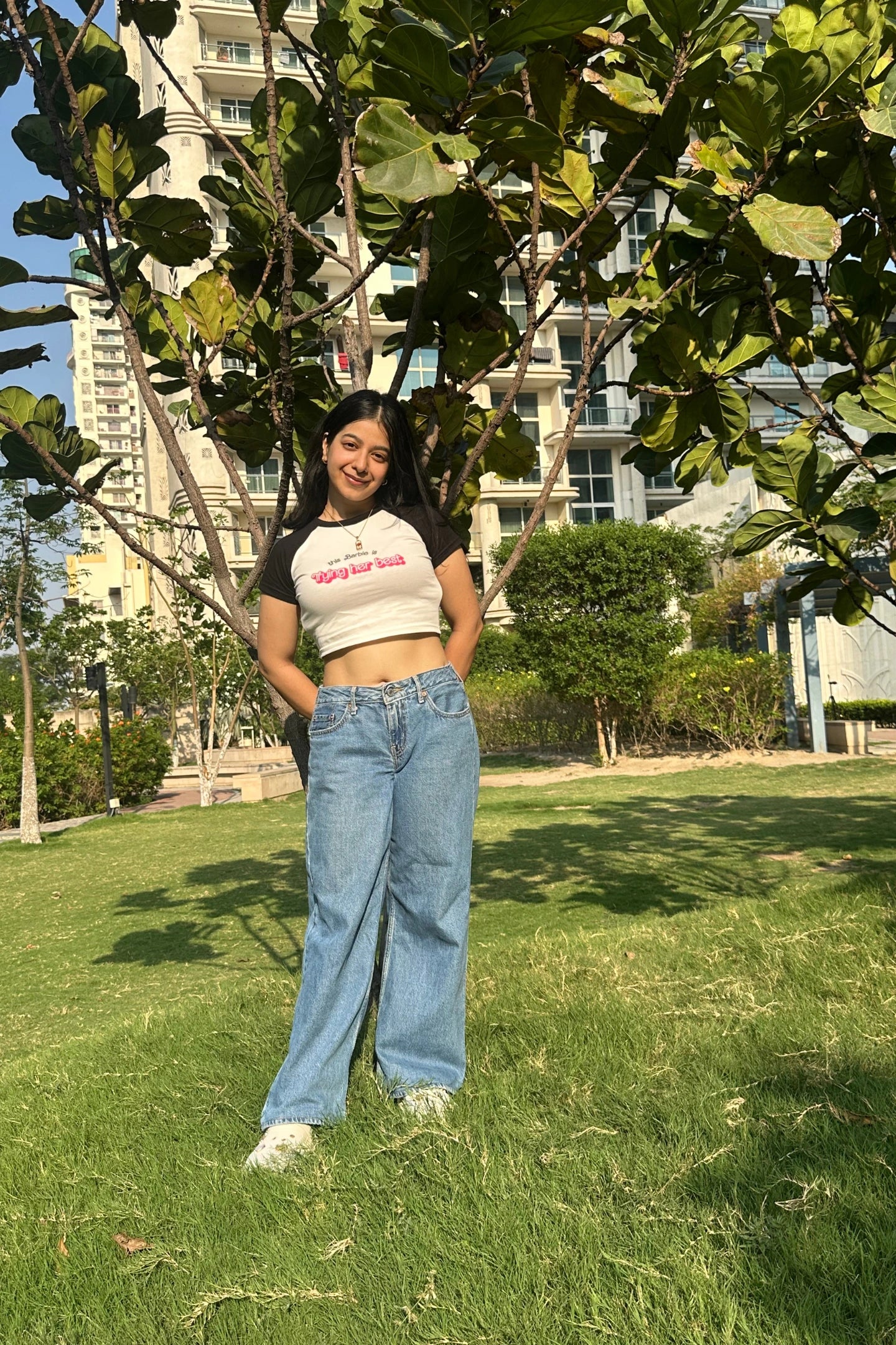 Trying Her Best | Shaw tees | Slim Fit Crop Top