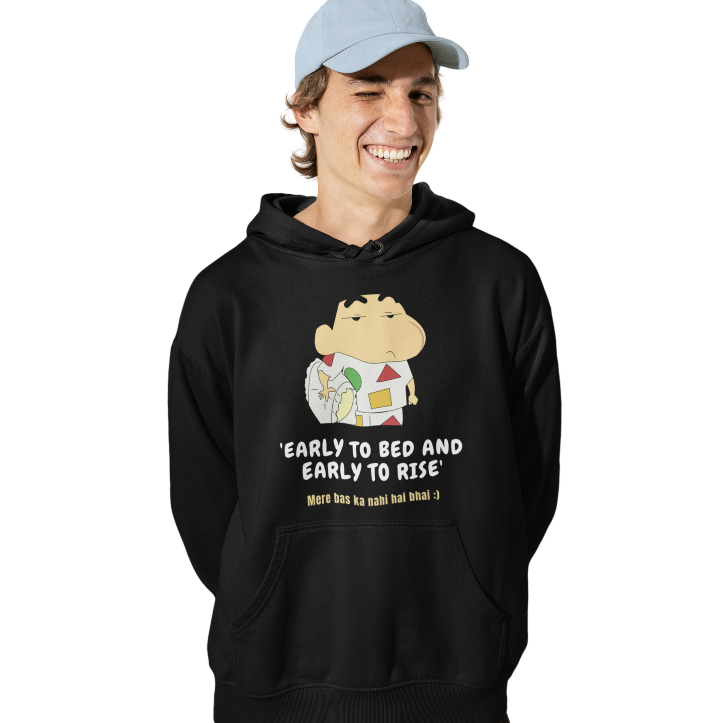 Early to bed early to rise shinchan | Premium Unisex Winter Hoodie