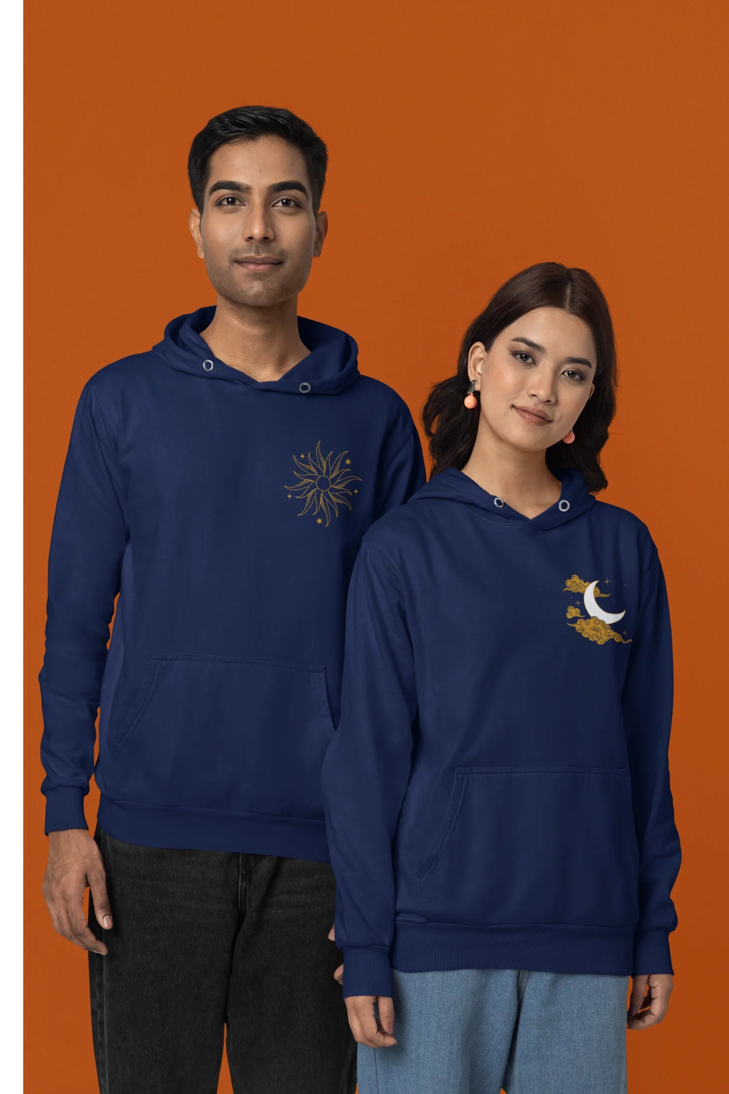 Sun and Moon | Lovey Dovey | Premium Unisex Winter Hoodies