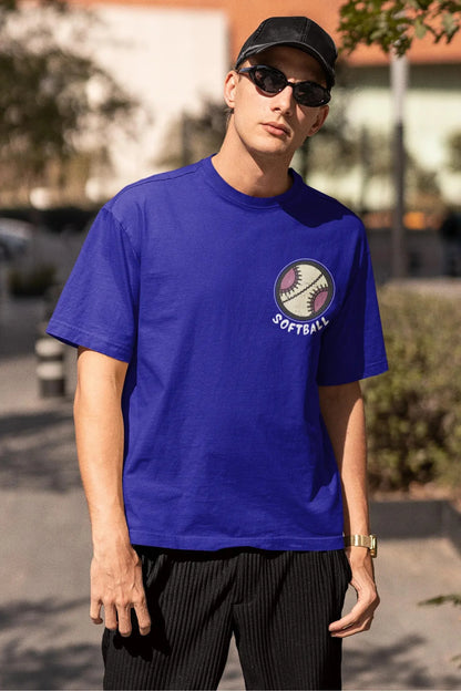 Soft Mom Ball | Typography | Dropped Sleeve Unisex Tee