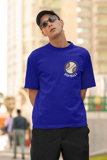Soft Mom Ball | Typography | Dropped Sleeve Unisex Tee