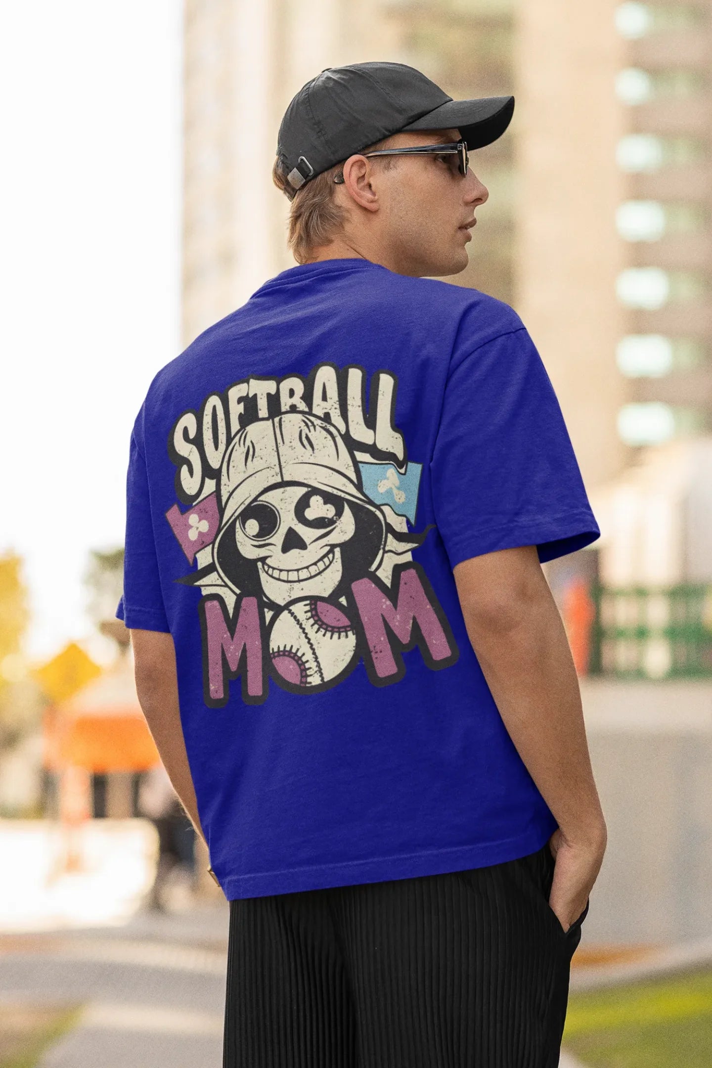 Soft Mom Ball | Typography | Dropped Sleeve Unisex Tee
