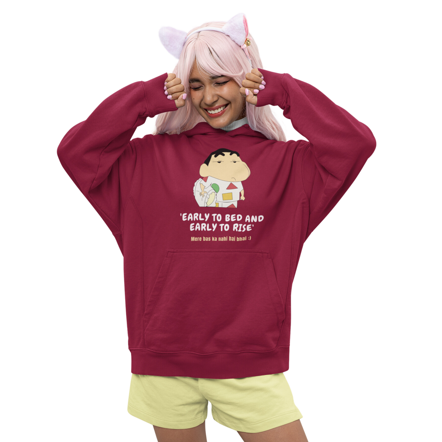 Early to bed early to rise shinchan | Premium Unisex Winter Hoodie