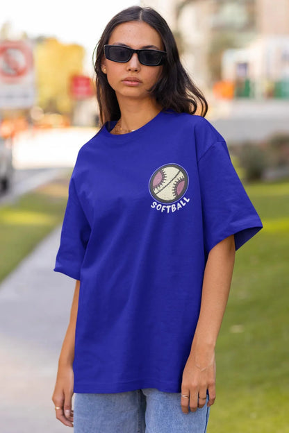 Soft Mom Ball | Typography | Dropped Sleeve Unisex Tee