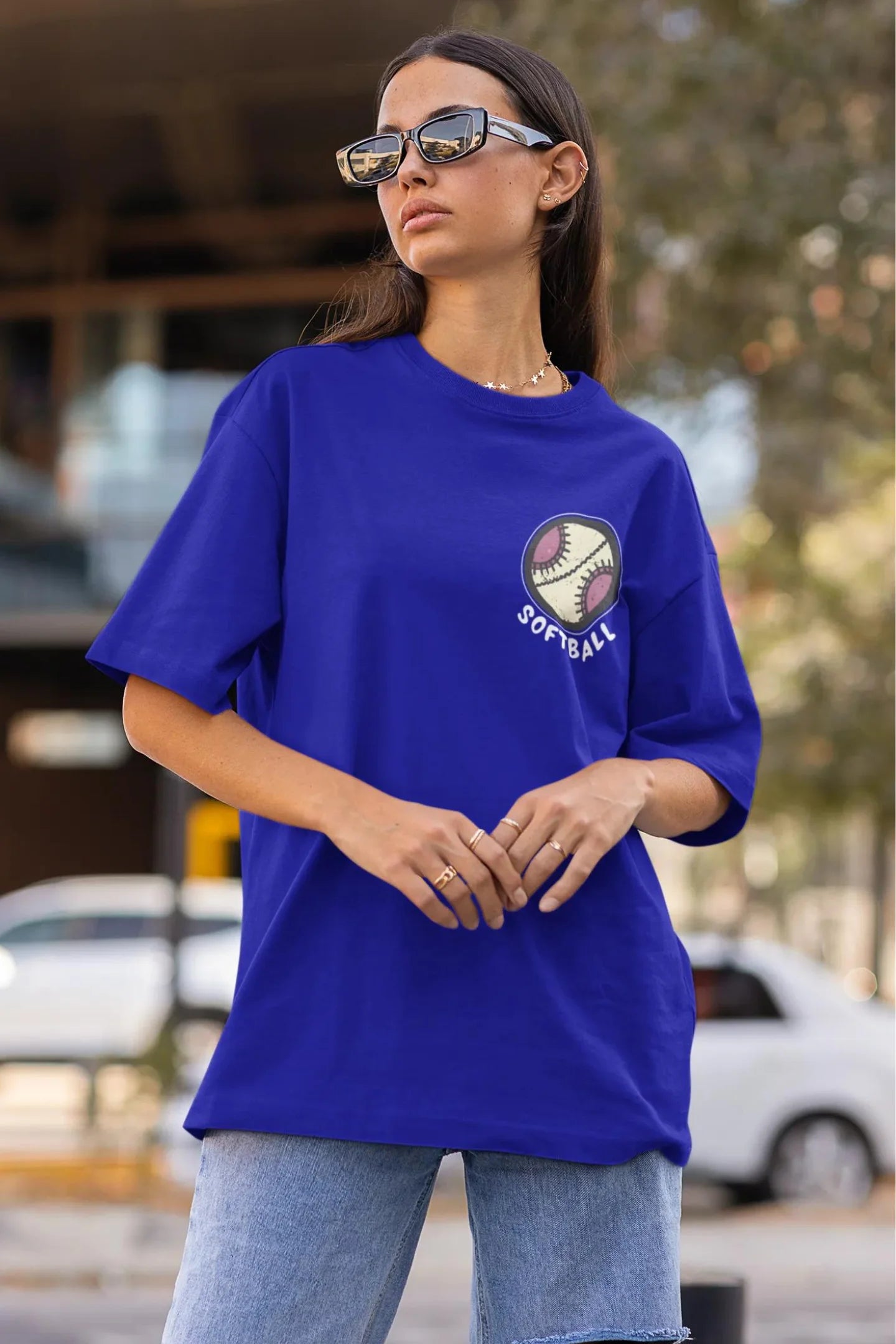 Soft Mom Ball | Typography | Dropped Sleeve Unisex Tee
